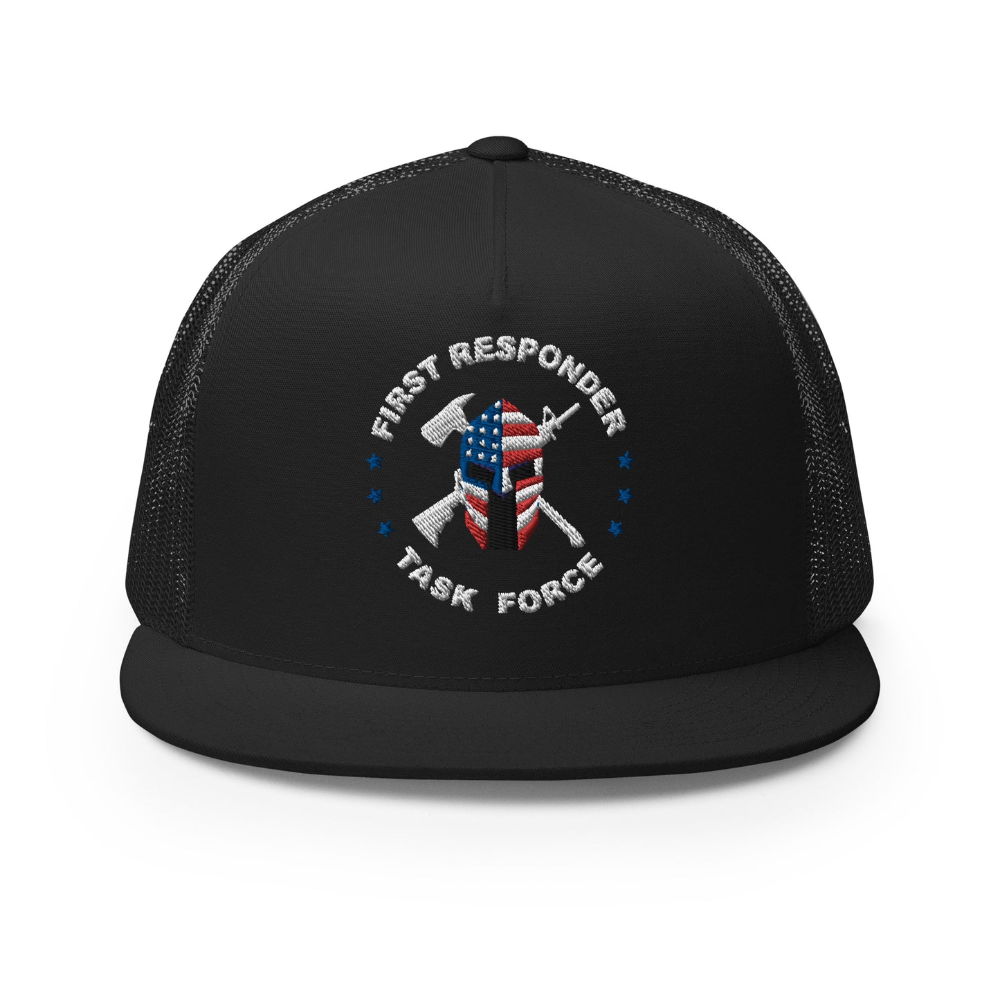 Unisex Mesh Back Trucker Cap | Black | FRTF Logo (Embroidered)