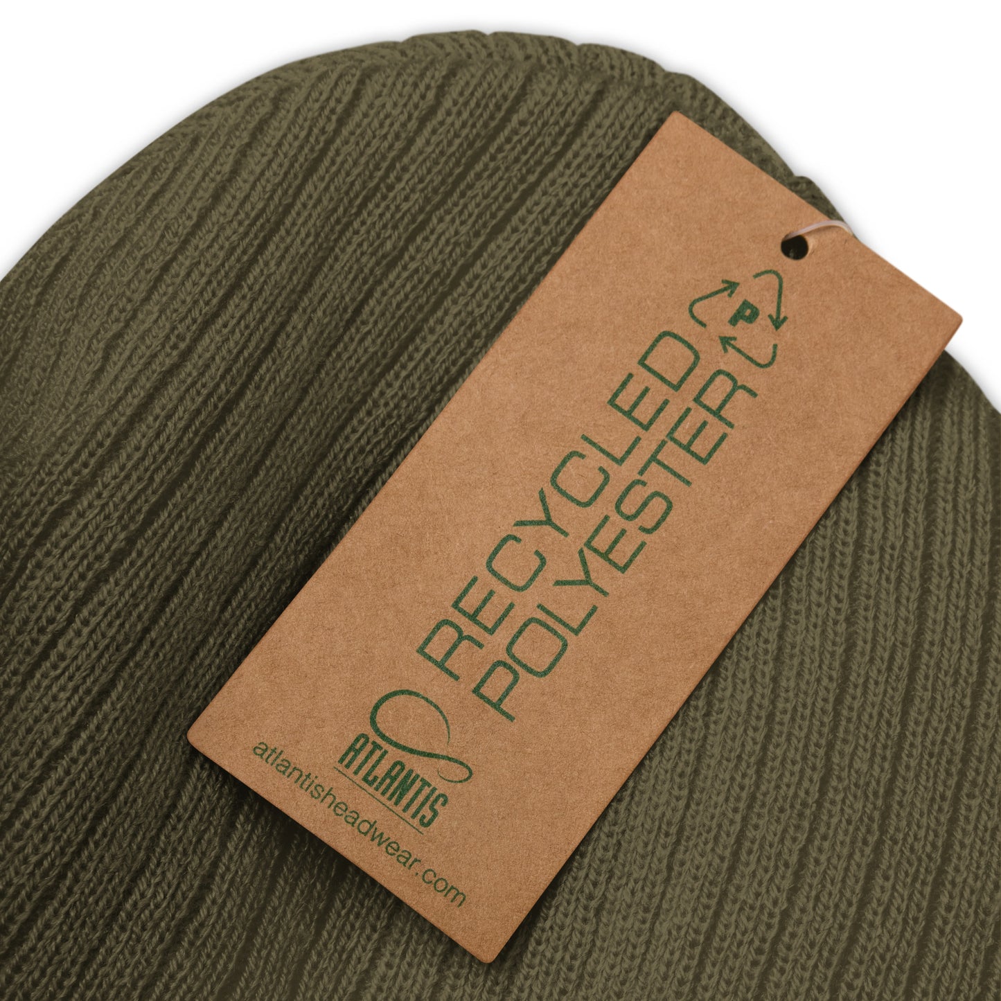 Unisex Ribbed Knit Beanie | Black or Olive | FRTF Branded (Embroidered)