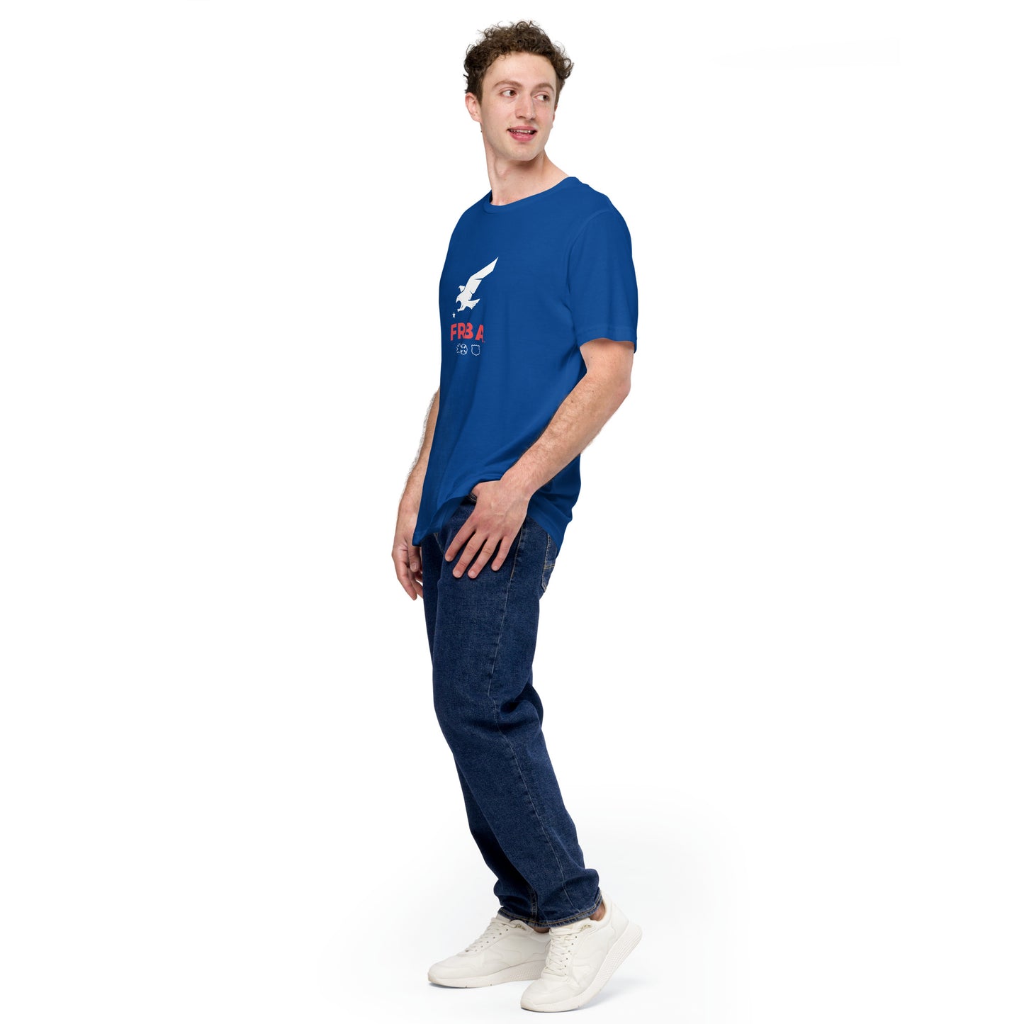 Unisex Blue T-shirt | Blue | FRBA Branded + Not All Heroes Make It Home™ (Printed)
