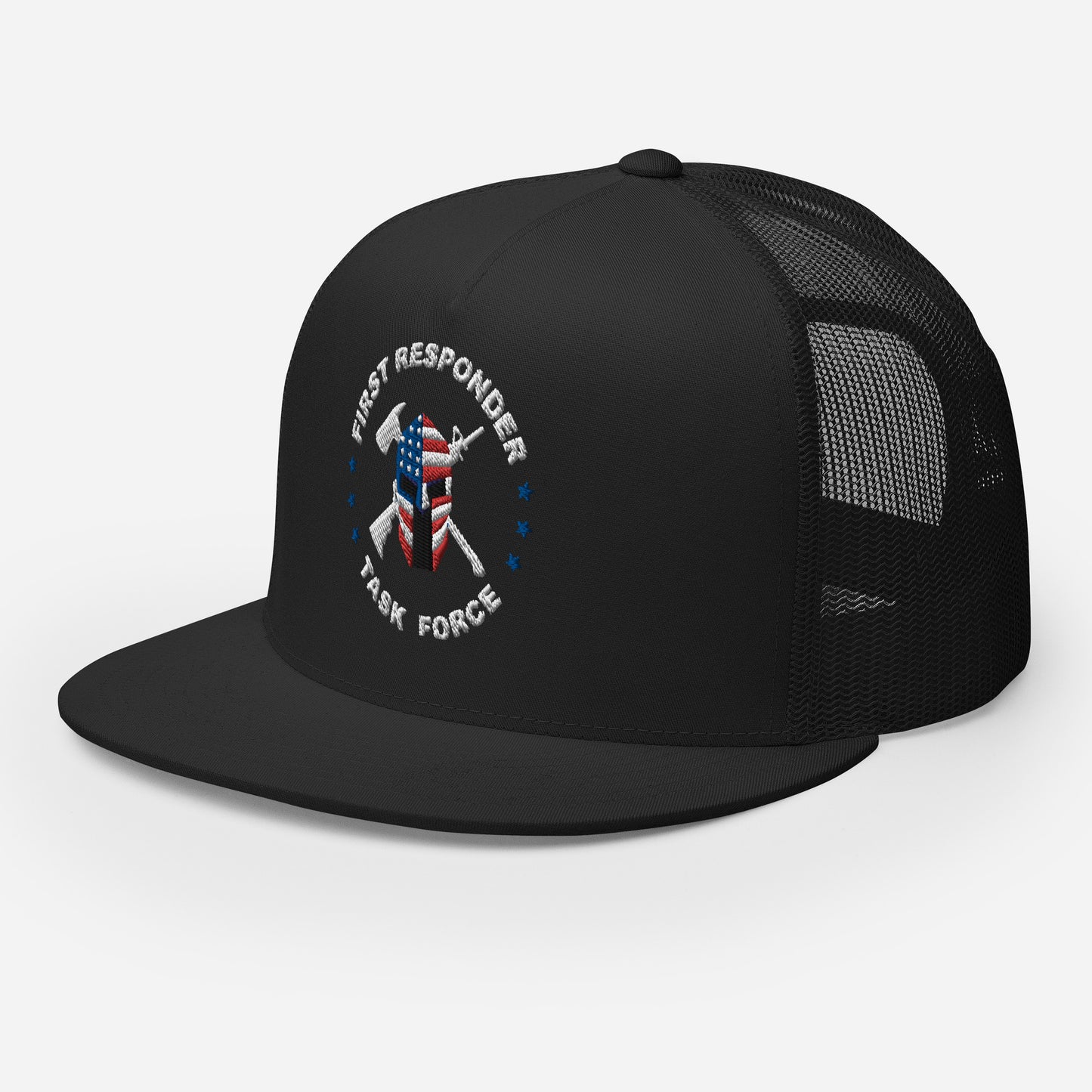 Unisex Mesh Back Trucker Cap | Black | FRTF Branded (Embroidered)