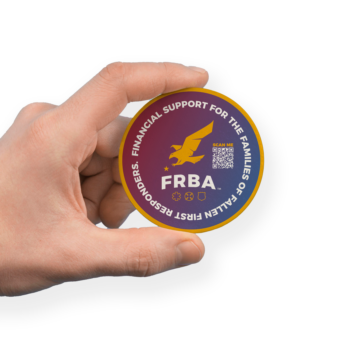 FRBA Vinyl Sticker + QR Code | Multiple Sizes | "Financial support..."