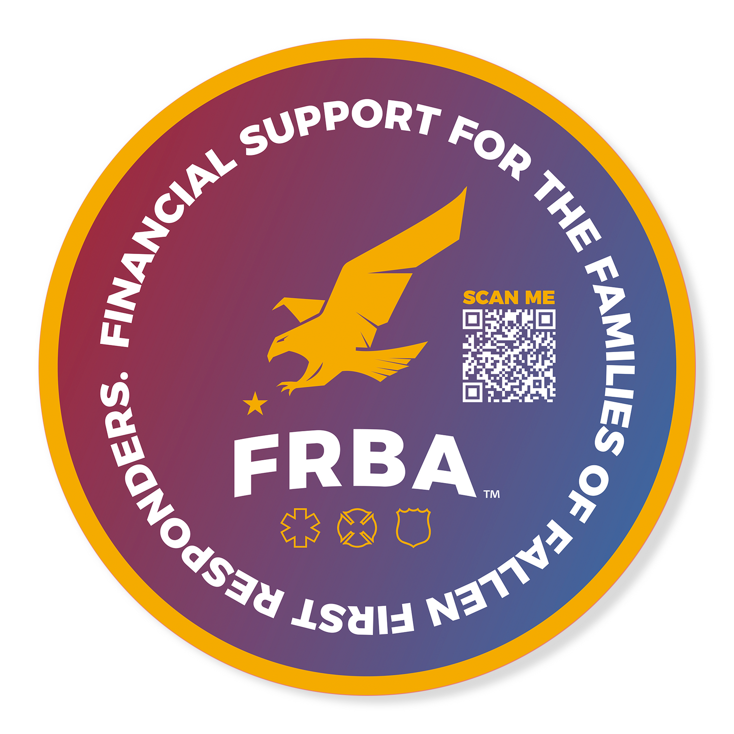 FRBA Vinyl Sticker + QR Code | Multiple Sizes | "Financial support..."