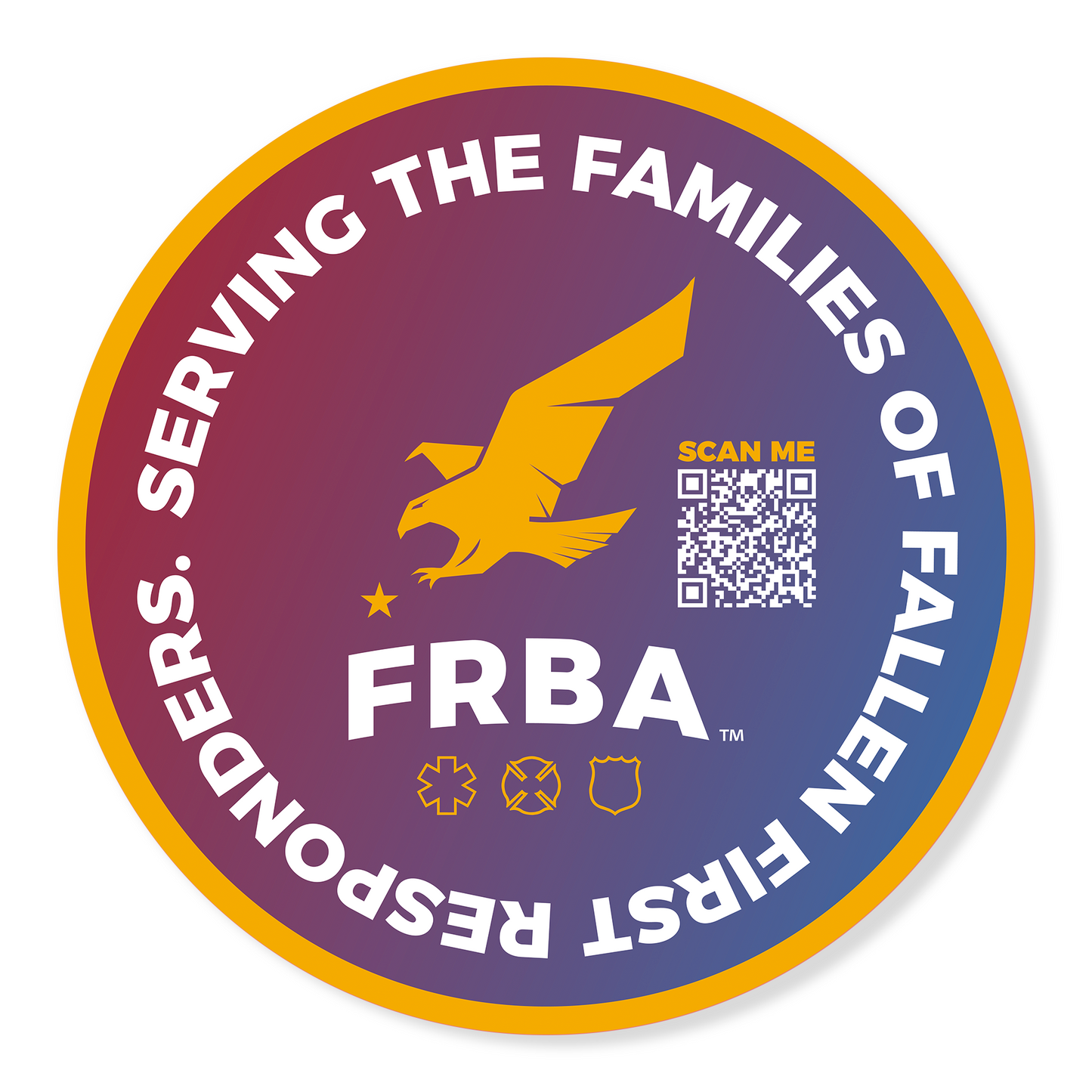 FRBA Vinyl Sticker + QR Code | Multiple Sizes | "Serving the families of fallen..."