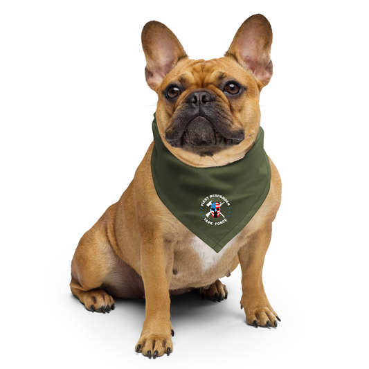 Dog Bandana | Military Green | FRTF Logo (Printed)