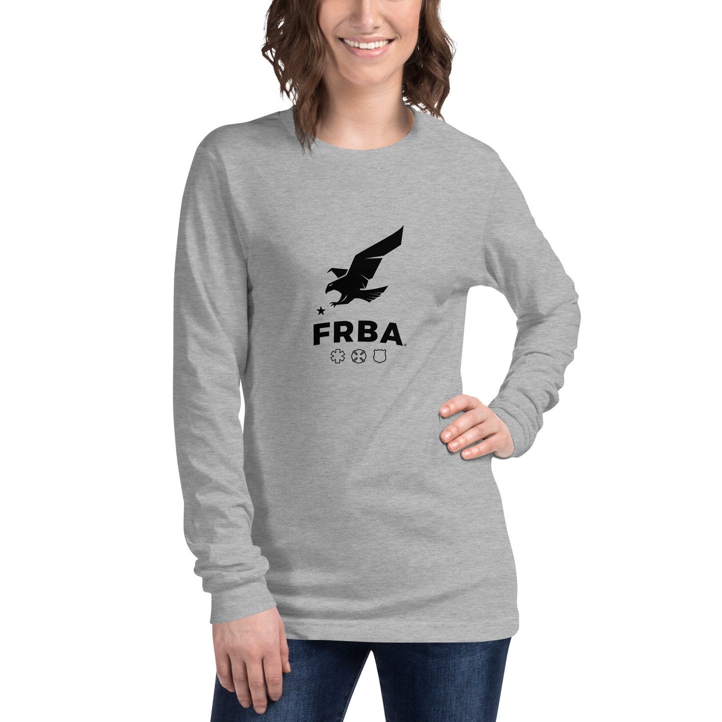 Unisex Long Sleeve Tee | Military Green or Athletic Heather | FRBA Branded + For The Heroes Who Never Make It Home™ (Printed)