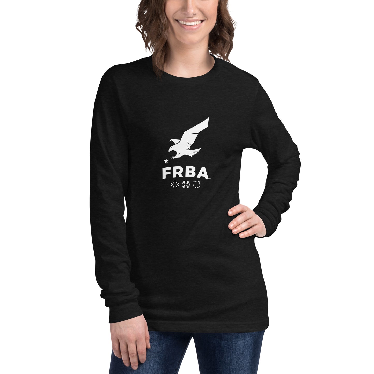 Unisex Long Sleeve Tee | Black, Maroon, Navy, Royal Blue, Military Green |  FRBA Branding + Not All Heroes Make It Home™ (Printed)