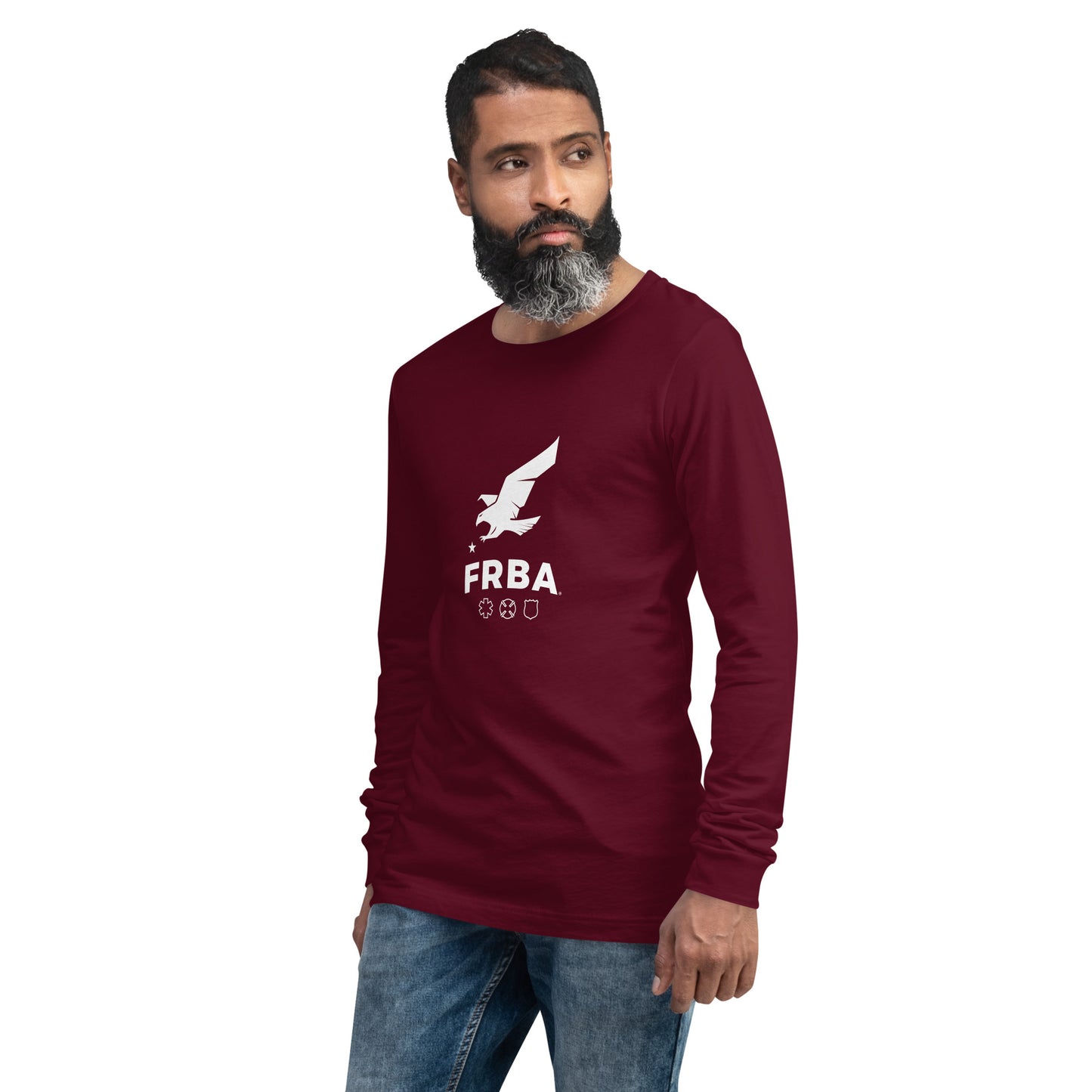 Unisex Long Sleeve Tee | Black, Maroon, Navy, Royal Blue, Military Green |  FRBA Branding + Not All Heroes Make It Home™ (Printed)