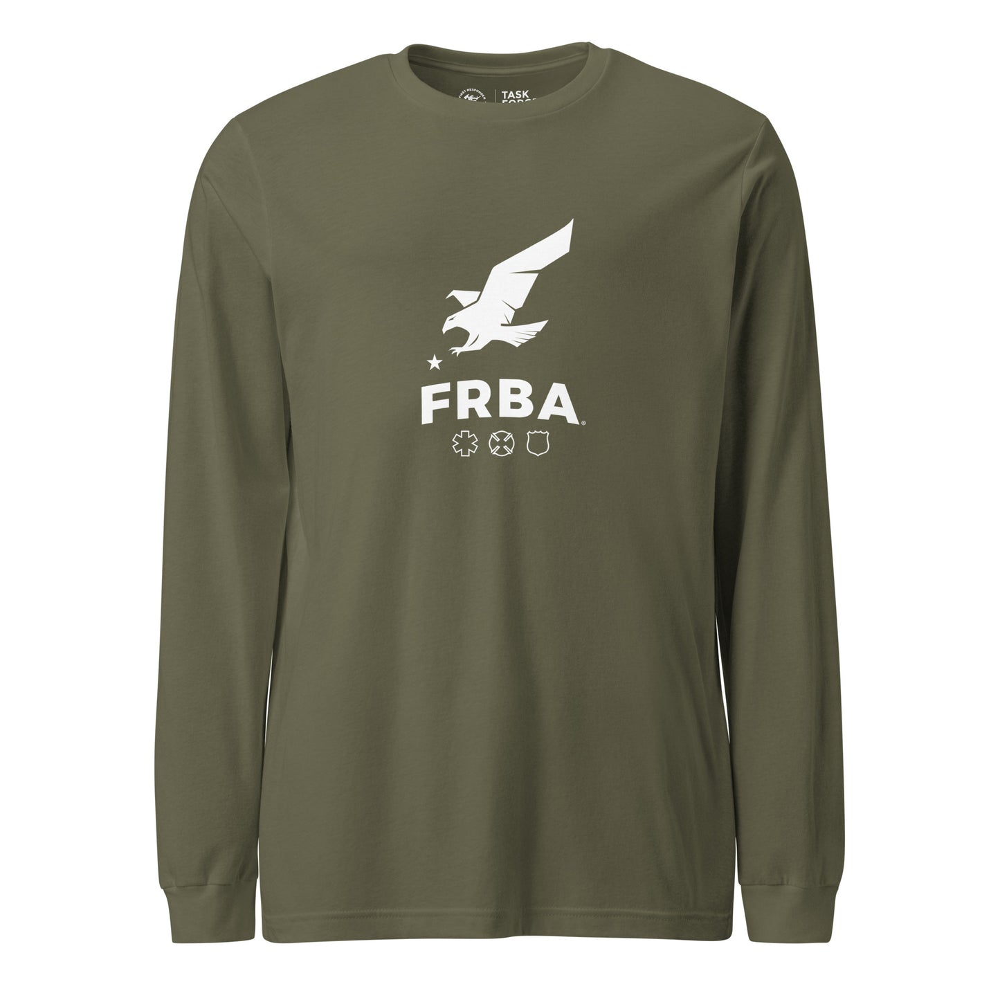 Unisex Long Sleeve Tee | Black, Maroon, Navy, Royal Blue, Military Green |  FRBA Branding + Not All Heroes Make It Home™ (Printed)