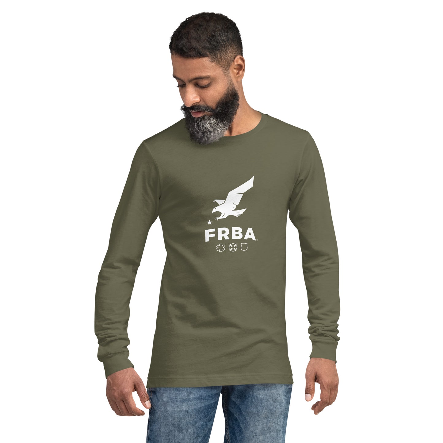 Unisex Long Sleeve Tee | Black, Maroon, Navy, Royal Blue, Military Green |  FRBA Branding + Not All Heroes Make It Home™ (Printed)