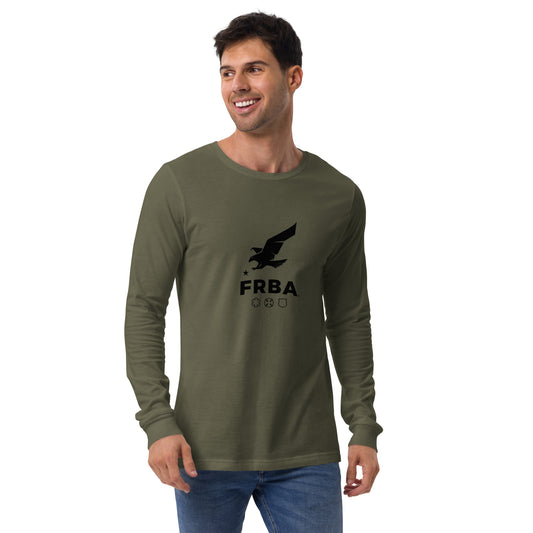 Unisex Long Sleeve Tee | Military Green or Athletic Heather | FRBA Branded + Not All Heroes Make It Home™ (Printed)