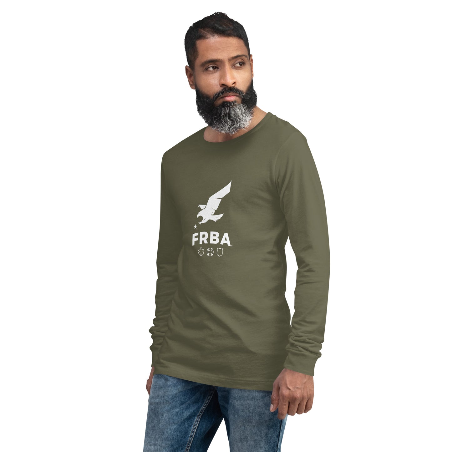 Unisex Long Sleeve Tee | Black, Maroon, Navy, Royal Blue, Military Green |  FRBA Branding + Not All Heroes Make It Home™ (Printed)