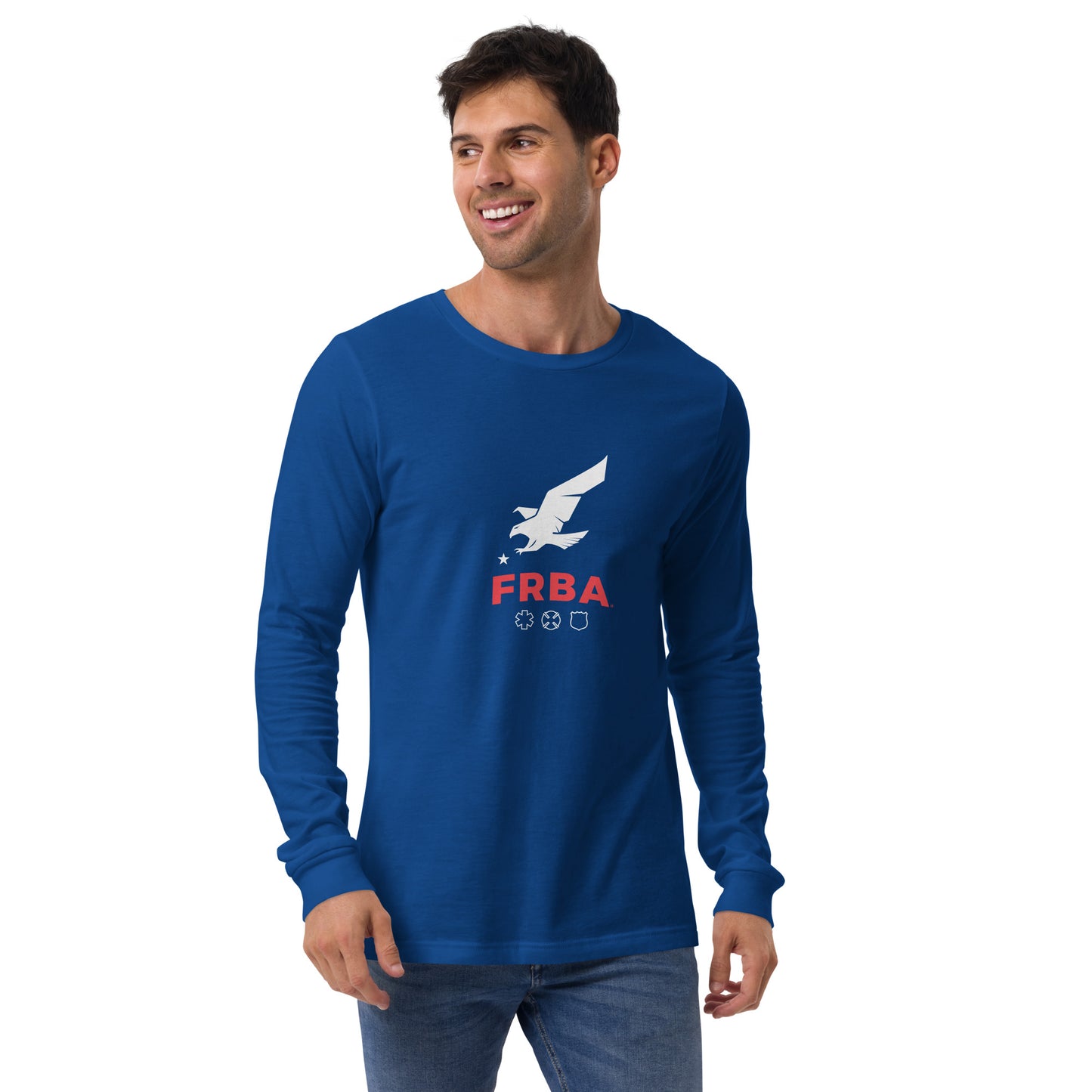 Unisex Long Sleeve Tee | Blue | FRBA Branded + Not All Heroes Make It Home™ (Printed)