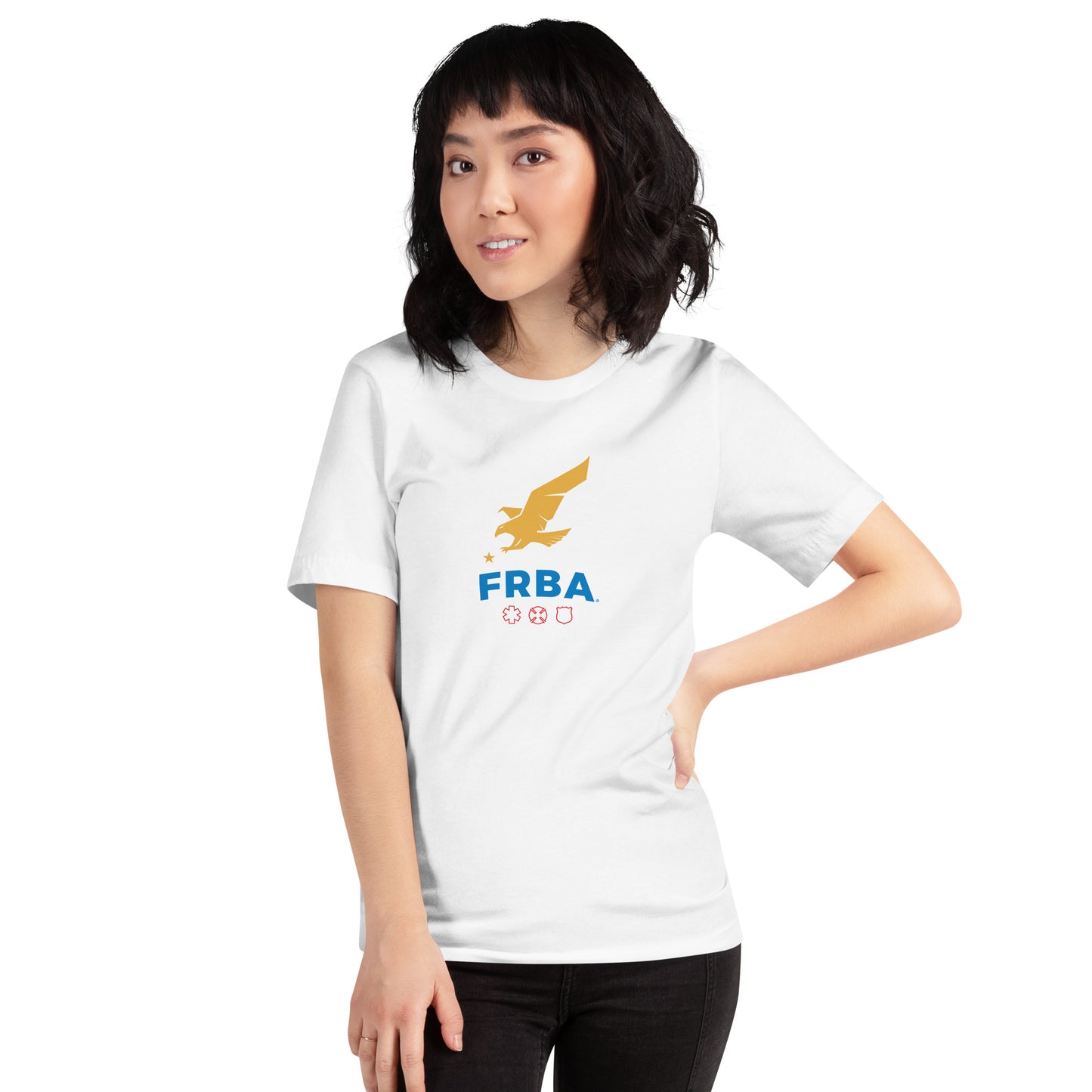 Unisex T-shirt | White | FRBA Branded + For The Heroes Who Never Make It Home™ (Printed)